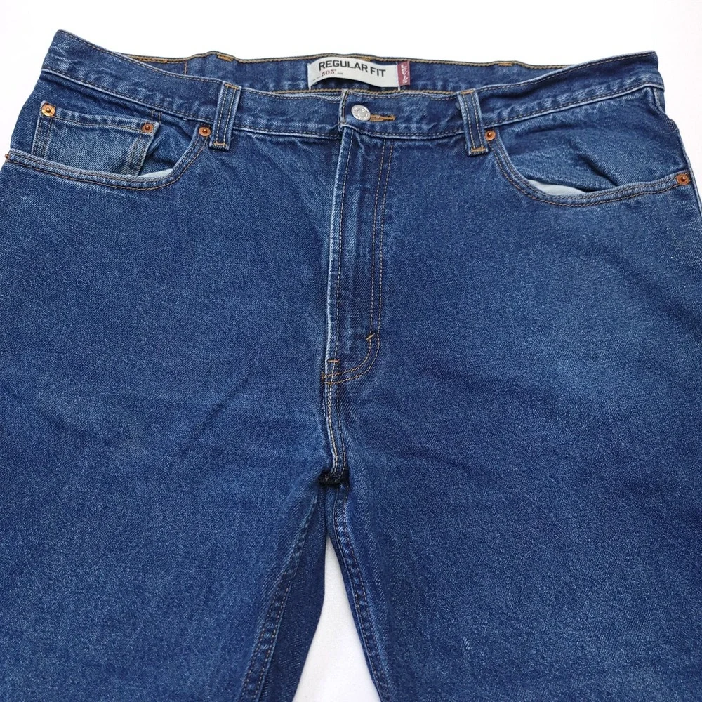 Levi's 505 Jeans Men's 40x30‎ Blue Denim Regular Fit Wpl-423 Red Tab